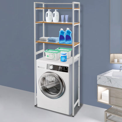 Gdrasuya10 Over the Washer and Dryer Storage Shelf for Laundry Room, 3 Tier White Washer Storage Utility Rack Shelf Laundry Storage Shelf Organizer Space Saving for Room