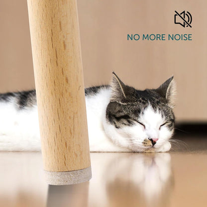 Fursafe&Q Felt Furniture Pads for Hardwood Floors - Self Adhesive Chair Felt Pad, Furniture Feet Floor Protectors, Furniture Sliders Protect from Nicks and dents, Anti Scratch 136 Pcs Beige Square