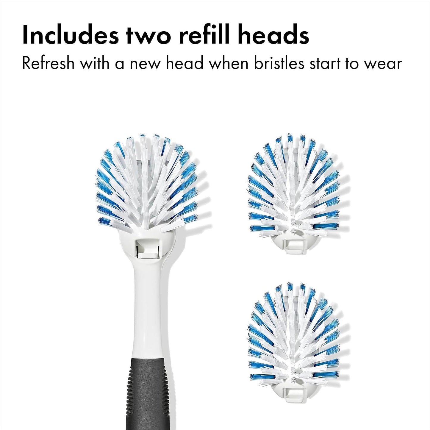 OXO Good Grips Dish Scrub Brush with Non-Slip Handle, Nylon Bristles