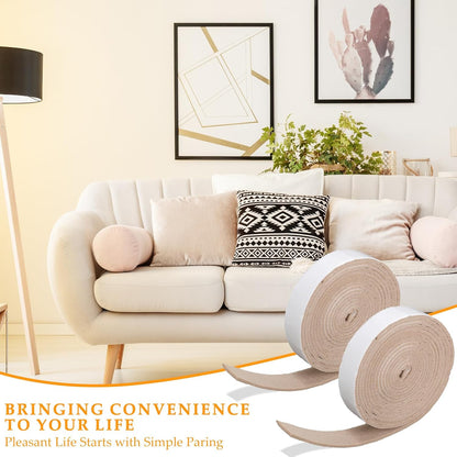 Zonon 4 Rolls 120 Inch Felt Strip with Adhesive Backing Felt Tapes Furniture Strip Rolls Self Stick Heavy Duty Polyester for Protecting Furniture and DIY Adhesive(Black,0.5 Inch)