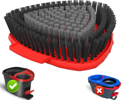 Fatmass 2 Pack Upgraded Spin Mop Replace Scrub Mop Brush Compatible with O Cedar 2 Tank RinseClean, Great for Kitchen, Deck, Bathroom and Shower Floor Scrubber