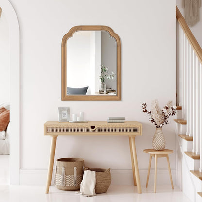 WallBeyond Full Length Mirror Wall Mounted 65"x22", Rustic Wooden Frame Floor Mirror, Large Full Body Mirror for Bedroom, Leaning or Hanging Against Wall, Natural