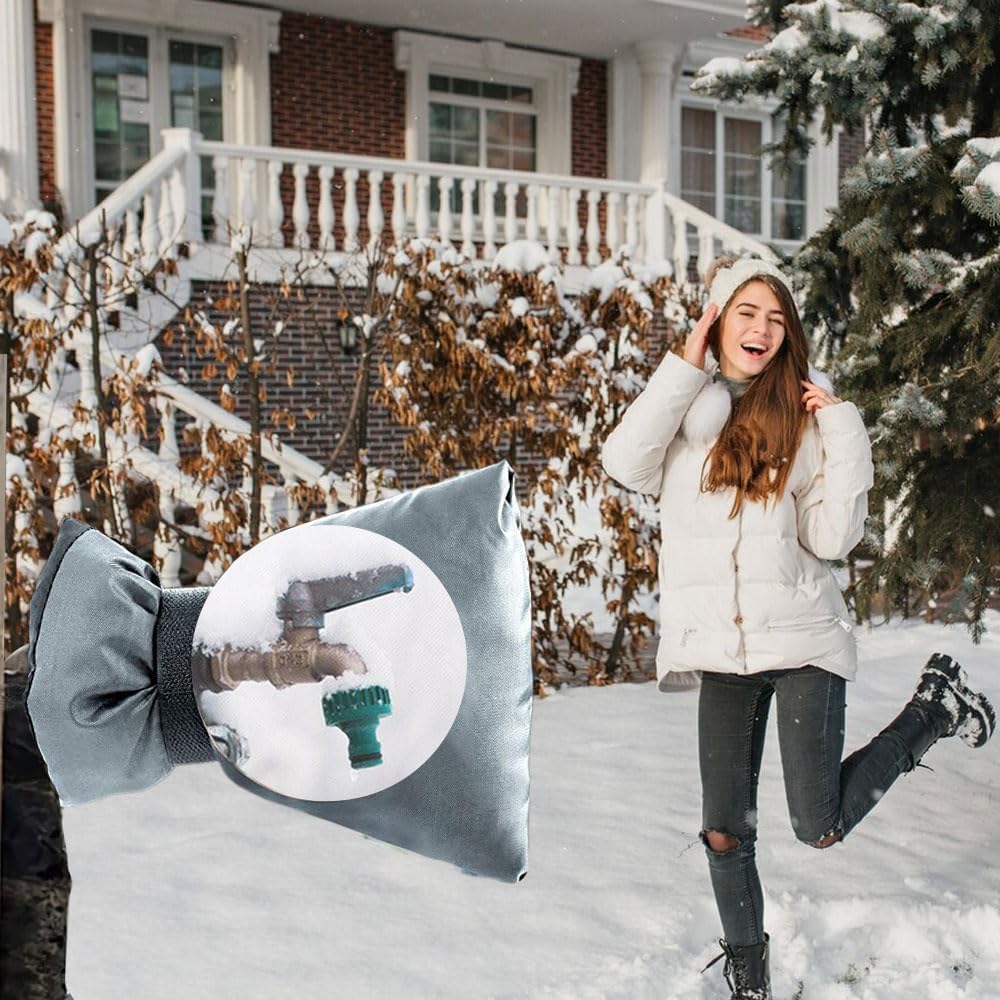 Outdoor Faucet Covers for Winter Freeze Protection, 2026 Upgraded Insulated Spigot Cover, Waterproof Outside Garden Faucet Socks for Winter, Patio Home Must-Have Hose Bib Covers (Black, 1pcs)