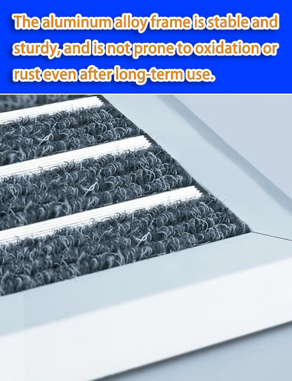 Outdoor Doormat Heavy-Duty, All-Weather Waterproof Scraper Mat with Aluminum Frame, Non-Slip for Garage, Porch, Front Door & Commercial Use(20.1x31.5in)