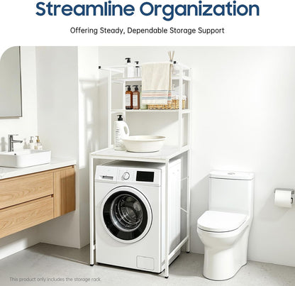Over Washer and Dryer Shelves,3-Tier Bathroom Organizer Rack,Washing Machine Storage Shelf for Laundry Room