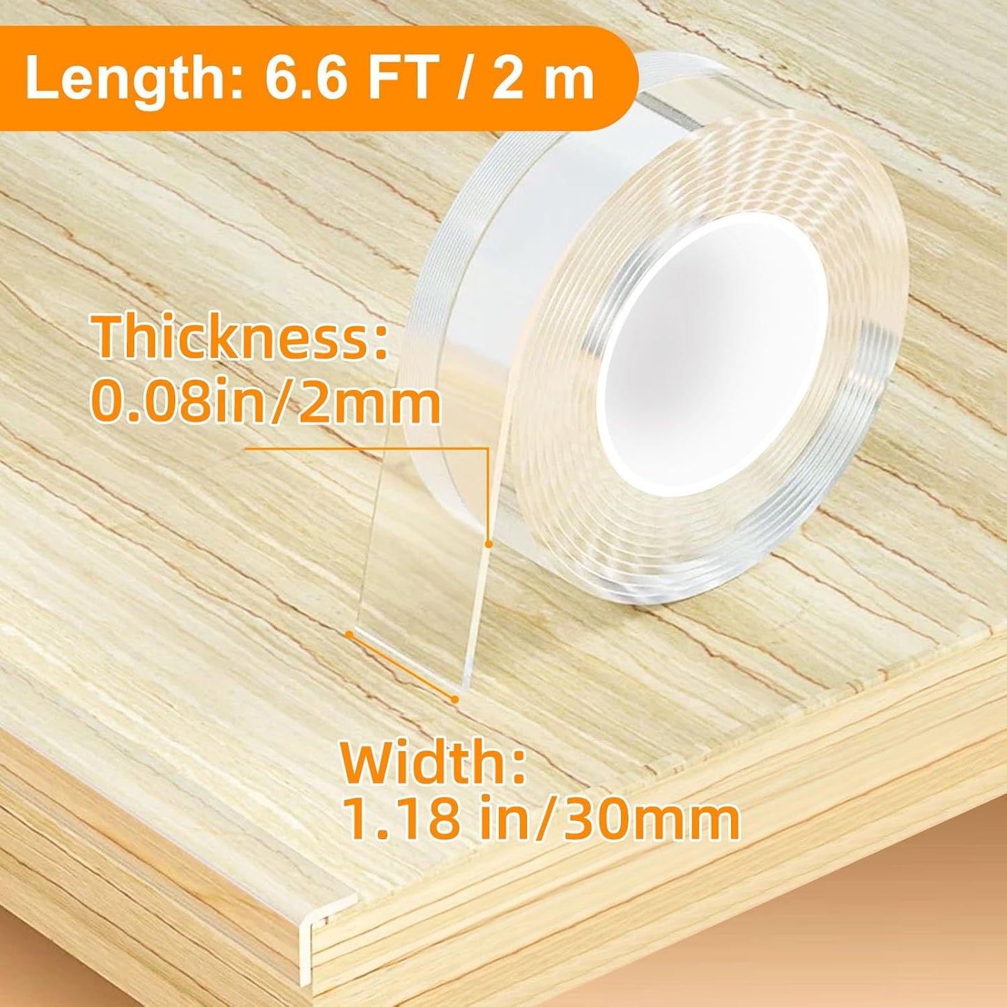 Corner Protectors Baby Proofing,2 in x 6.6ft Clear Edge Protector Strip,Furniture Corner Guards,Cabinets,Tables and Window Sill Sharp Corner Safety Bumpers