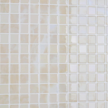 CRE8TIVE 4 Sheets Beige Peel and Stick Backsplash Small Square Mosaic Stick on Tiles for Kitchen Backsplash Tile Stickers 12"x12" Adhesive 3D Marble Wall Tiles for Bathroom Shower Tile Waterproof