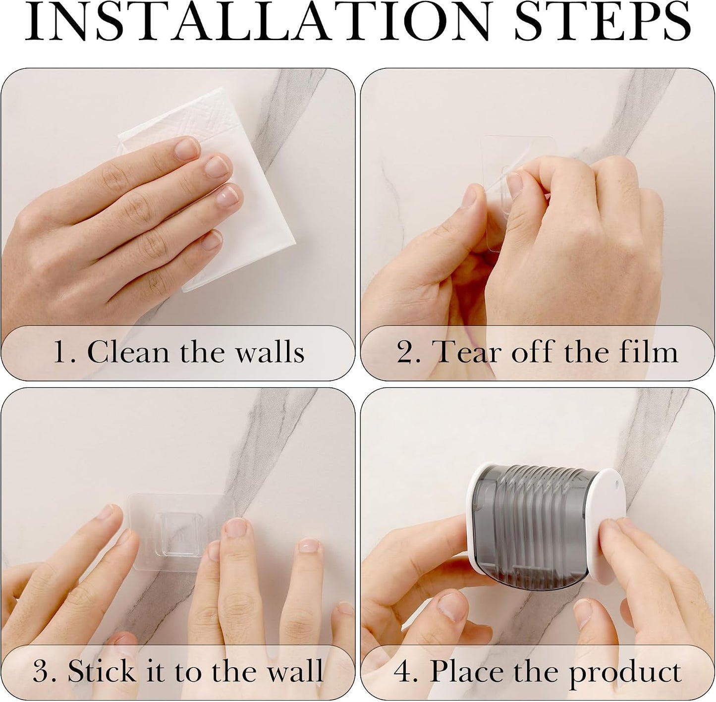 1 Pack Toothbrush Holder Wall Mounted with Cover for Bathroom, 2 Slots Toothbrush Storage Organizer for Shower, Self Adhesive Toothbrush Hanger (Grey)