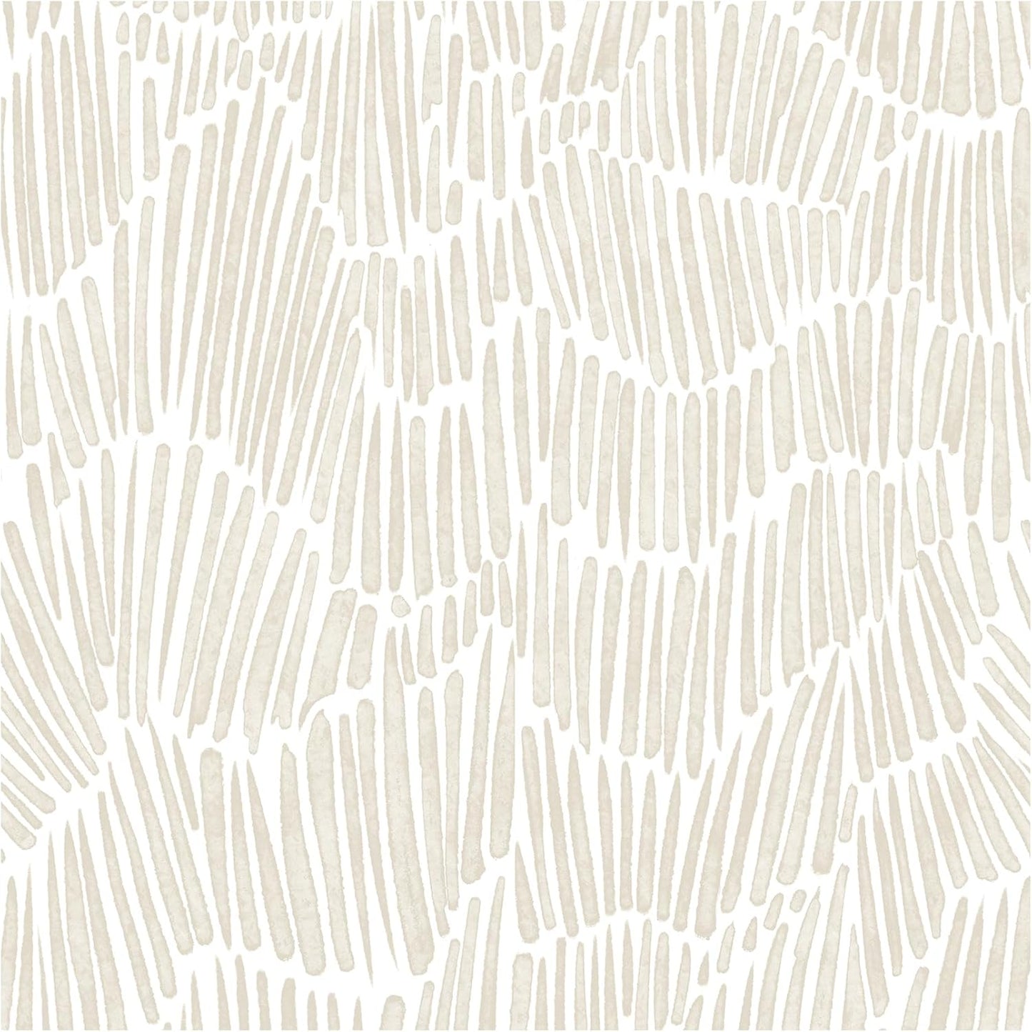 Theper Beige Wallpaper 17.3"×78.8" Modern Striped Peel and Stick Wallpaper Boho Removable Self Adhesive Wall Paper for Bedroom Waterproof White and Gold Contact Paper for Cabinets Vinyl