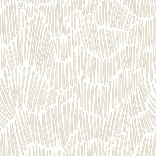 Theper Beige Wallpaper 17.3"×78.8" Modern Striped Peel and Stick Wallpaper Boho Removable Self Adhesive Wall Paper for Bedroom Waterproof White and Gold Contact Paper for Cabinets Vinyl