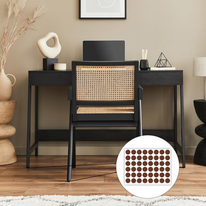 96pcs Felt Pads for Cabinet Door, 1.3cm/1/2in Round Thick Quite Small Cupboard Bumpers Self Adhesive Sticky Felt Dots Furniture Tools for Kitchen Furniture Floor Drawers Table Chair Legs Feet (Black)