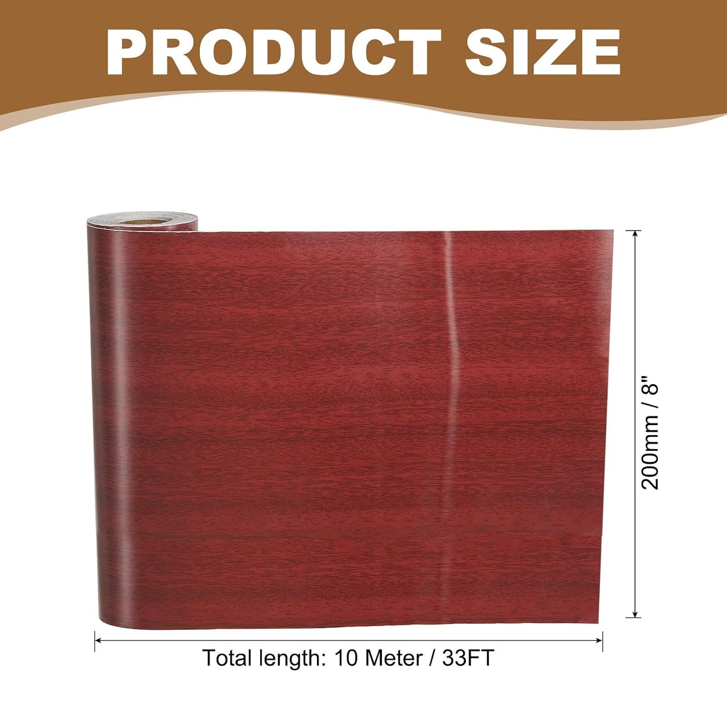 PATIKIL Self Adhesive Wood Grain Repair Tape 33'x 3", Multi-Use Realistic Wood Grain Repair Patch for Furniture Floor Door Table Chair Windows Handicraft DIY, Yellow Teak