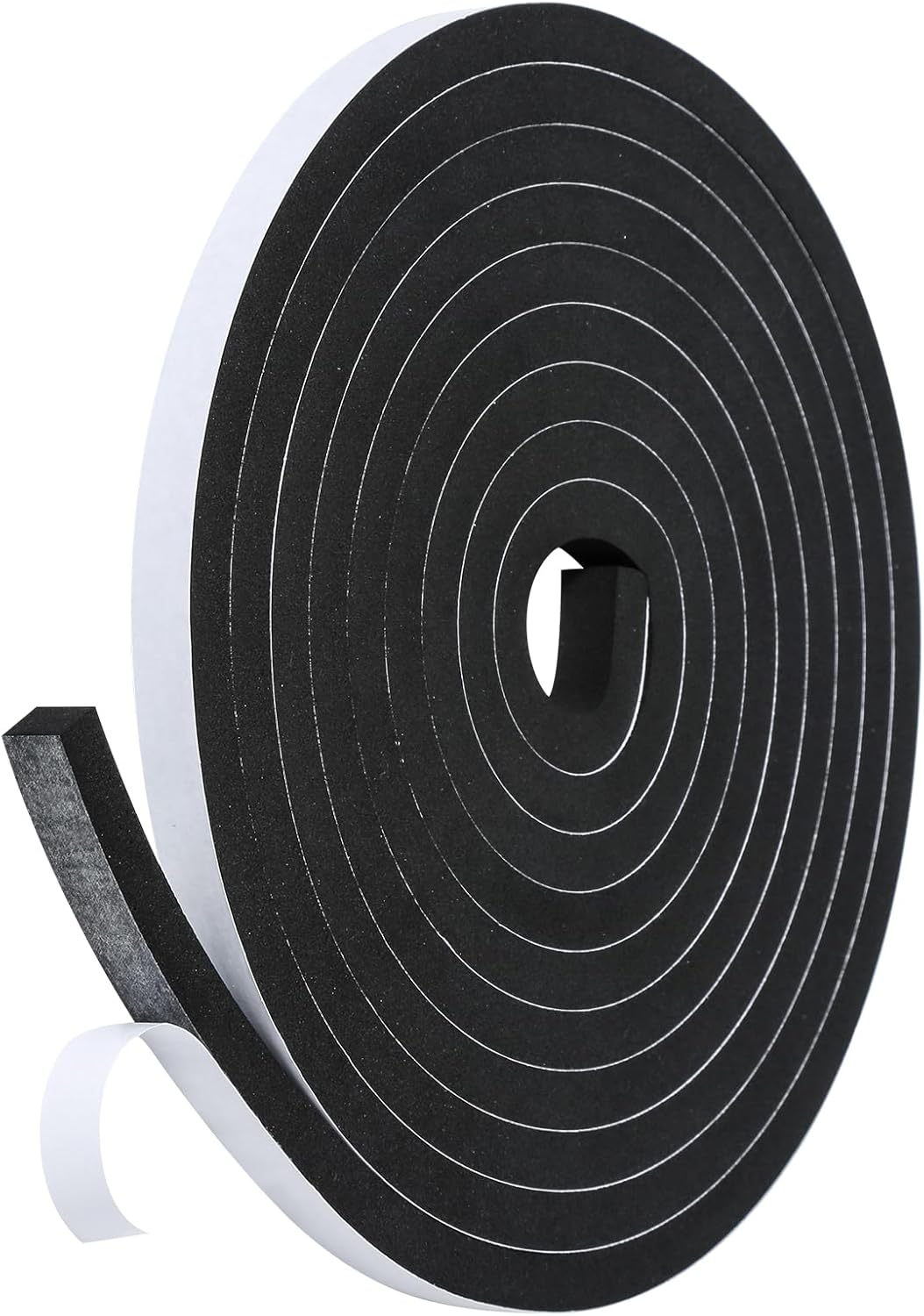 16Feet Weather Stripping Seal (1/2 Inch X 1/4 Inch) for Door Window, High Density Foam Tape, Soundproofing, Insulation Strip, Door Sealers for Door Frame- White