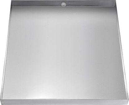VEVOR 32 x 30 x 2.5 Inch Washing Machine Pan 18 GA Thickness Galvanized Steel Heavy Duty Compact Washer Drip Tray with Drain Hole & Hose Adapter