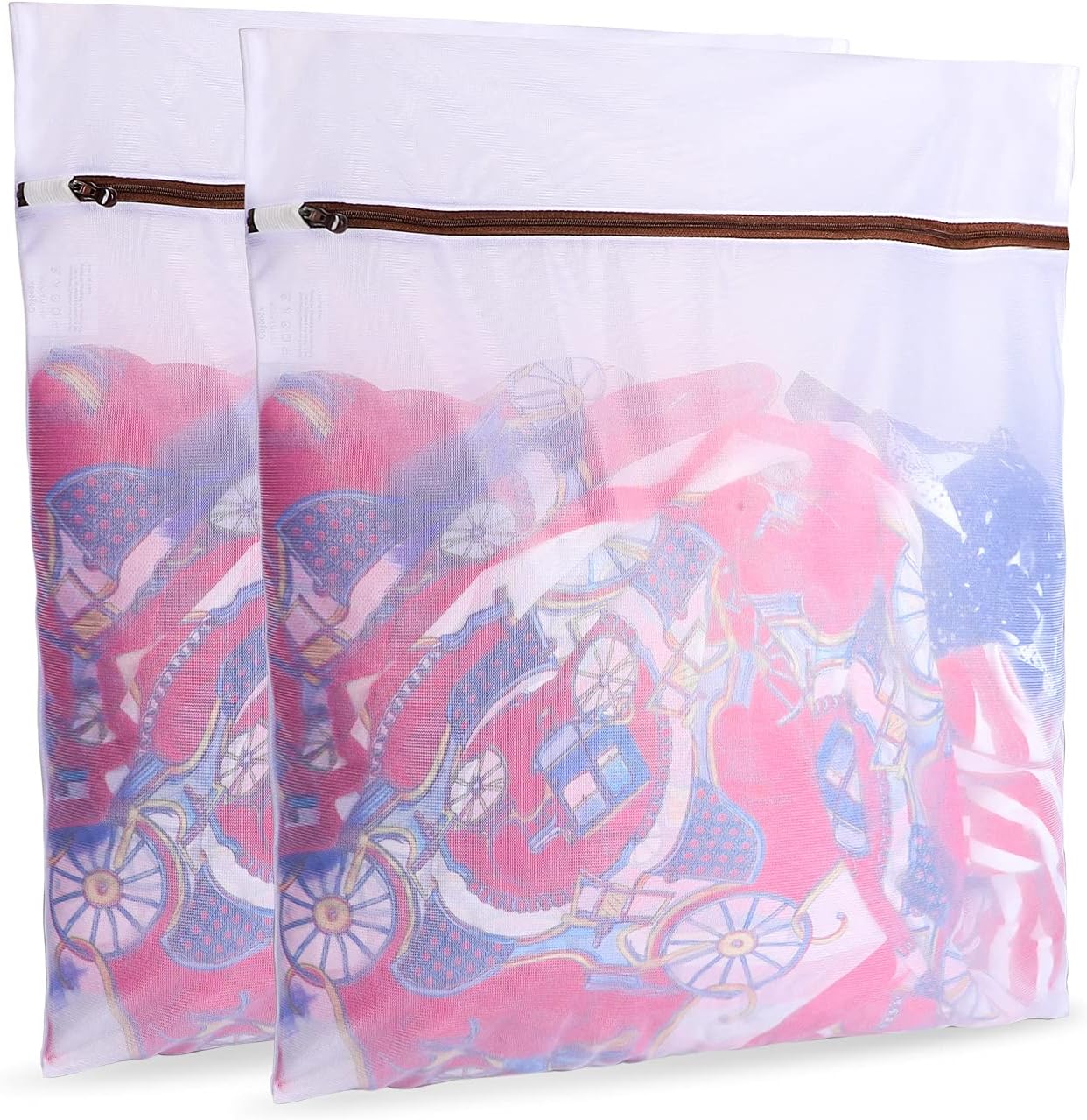 GOGOODA 2 Pack Extra Large Mesh Laundry Bag 43 x 35 in – XXXXL Washing Bag | Jumbo for Bedding, Blankets, Clothes, Pet Items, Travel & Storage – Washer Protector Bag for Washing Machine