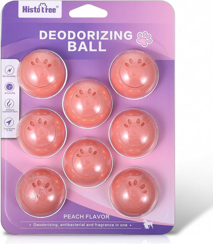 Qianyu Shoe Deodorizer Balls, Boot Sneaker Foot Odor Eater Fighter Long Lasting Professional Eliminate Smelly Fast Air Freshener for Gym Bags Wardrobe Closets Lockers Car, 8 Packs Peach Pink