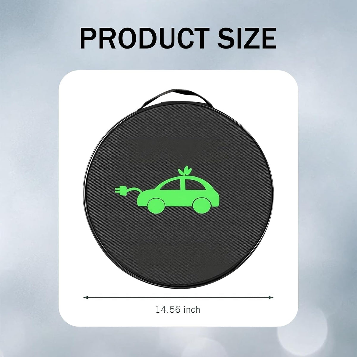 Charger Bag, Portable EV Charging Cable Bags, Waterproof Oxford Cloth Storage Bag for Charger, Jumper Cables, Cords (Rectangular)