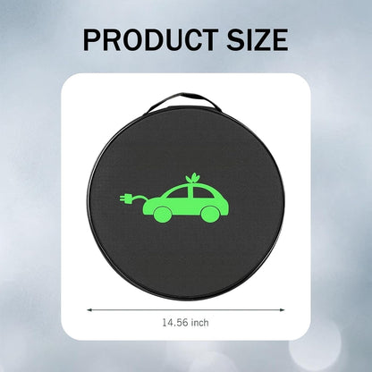 Charger Bag, Portable EV Charging Cable Bags, Waterproof Oxford Cloth Storage Bag for Charger, Jumper Cables, Cords (Rectangular)