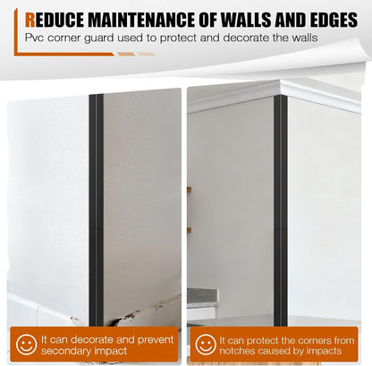 Magicheap 4 Pack Wall Corner Protector, Self Adhesive Corner Protectors for Walls, Easy to Install Edge Guard Strip for Furniture Cabinet Shelf Drywall Baseboard Desk, 17.7in x 1.18in, Clear