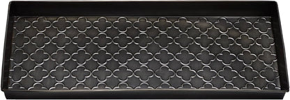 HF by LT Birch Forest Pattern Metal Boot Storage Tray, 30 x 13 inches, Antique Copper Finish