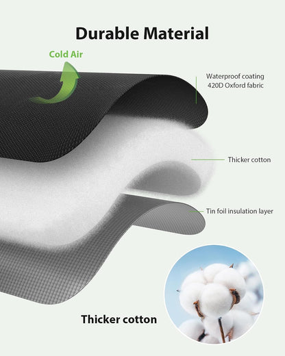 Outdoor Faucet Covers for Winter Freeze Protection, Kanosan 8.3"H X 6.7"W Thickened Reflective Outside Spigots Covers Hose Bib Insulated Sock for Winter Cold Weather, 2 Pack Black