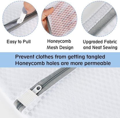Vivifying Extra Large Mesh Laundry Bag, 2 Pack XXL Oversize Honeycomb Mesh Wash Bags for Washing Machine, Coats, Stuffed Toys, Blanket, Bedding, Sweater, Delicates Clothes (27 x 35 Inches)