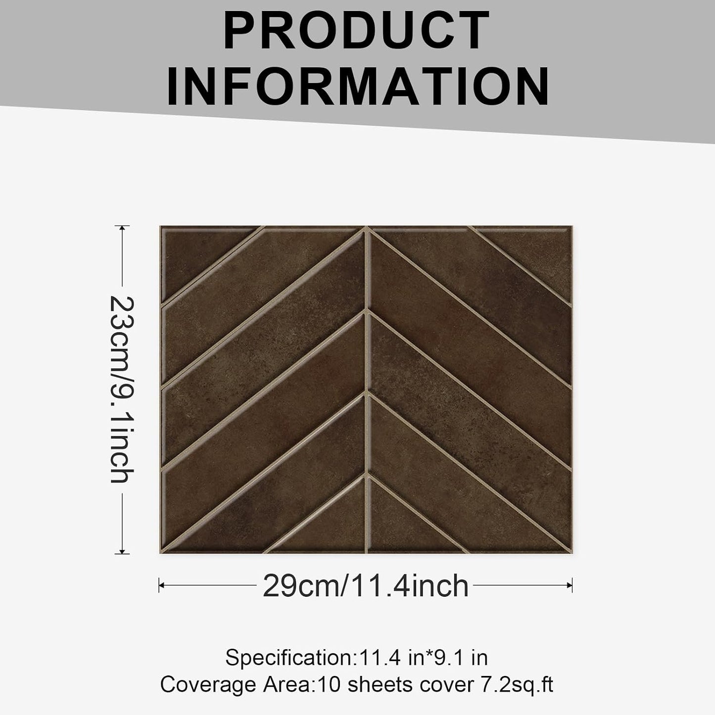 10 Sheets Thicker Design Peel and Stick Backsplash, 3D Self Adhesive Peel and Stick Wall Tile Backsplash for Kitchen, Bathroom, 11.4"x9.1", Beige