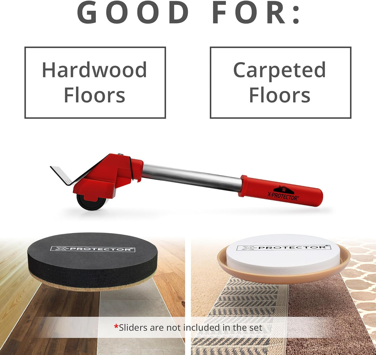 X-Protector Felt Furniture Sliders for Hardwood Floors 24 PCS 1” - Self-Adhesive Furniture Slider - Heavy-Duty Furniture Movers for Hard Surfaces - Felt Sliders - Move Your Furniture Easily!