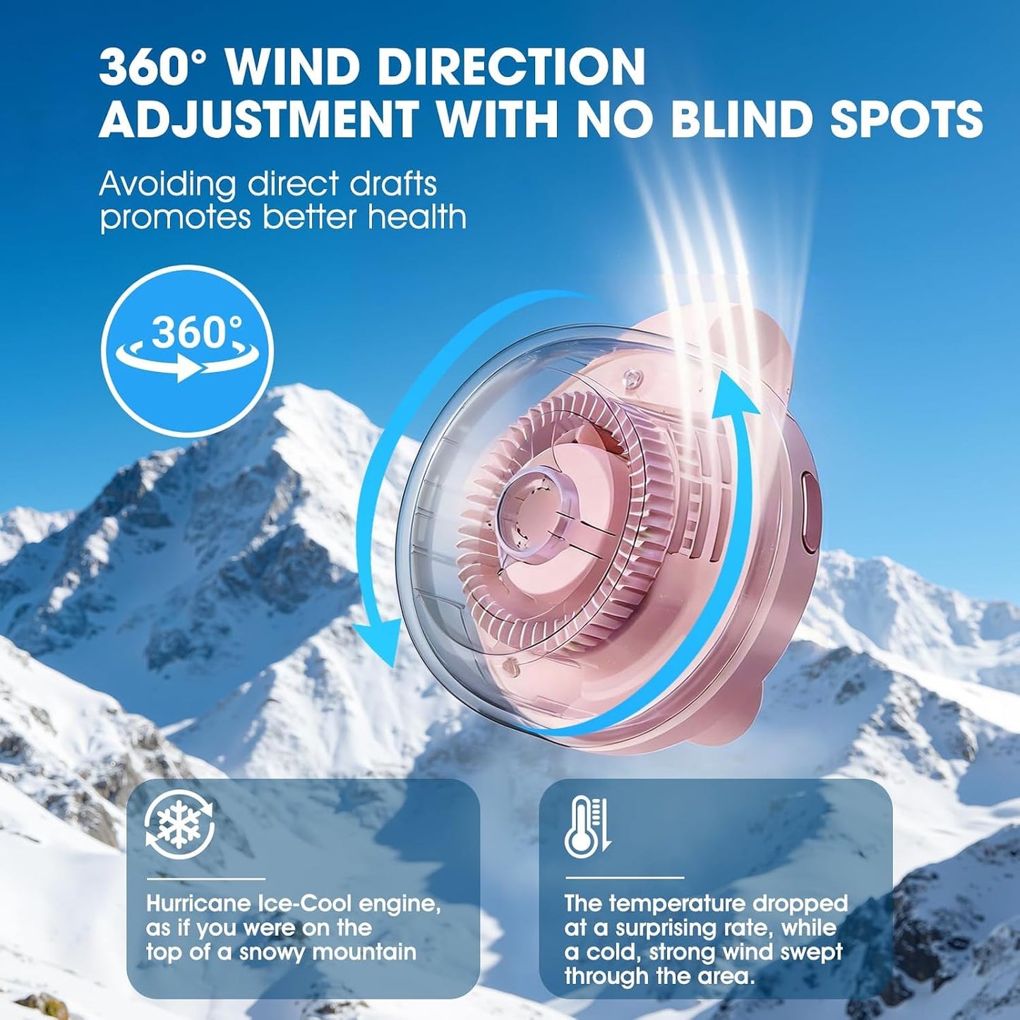 Portable Silent Mini Bladeless Fan Clip On,3 Speeds Clip-On Fans For Shirt,Small Clips Fanmini Whirlwind Fans For Waist Clips Suitable For Outdoor & Travel & Office (Green)
