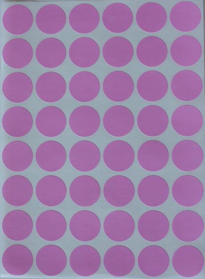 Royal Green Dot Sticker 11/16" Inch (17mm) Colored Labels in Purple - 2400 Pack - Colors A