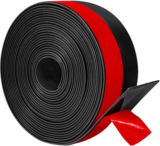 TORRAMI Wide Silicone Weather Stripping 3 inch Width 20 Feet Length, Draft Stopper Seal for Barn and Garage Door Under Bottom,Top, Sides, Grey