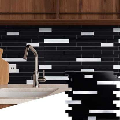 Yipscazo 2026 New Upgrade 11.34" X 11.57" Peel and Stick Backsplash, Stick on Backsplash Tiles for Kitchen, Bathroom, Fireplace (10 Sheets, Beige Rocks + Rose Gold)