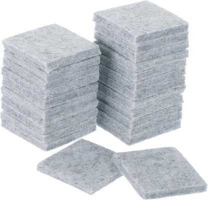 uxcell Furniture Pads, 24Pcs 1.5" - Square Self Adhesive Felt Furniture Pads, Floor Protectors for Furniture Feet Chairs Legs Hardwood Floors (Black)