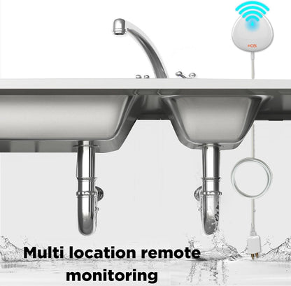 MOBI Smart Home 2.4GHz WiFi Water Leak Sensor, Water Sensor, Water Detector Alarm, Water Leak & Flood Detector, Smart Notification App, Expand with Cameras & Smart Home Devices (3-Pack)