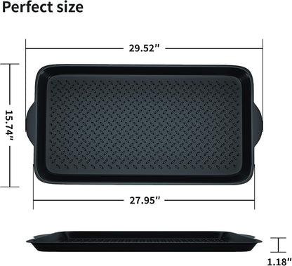 Matace 1 Pack Rubber Small Boot Tray for Entryway,Boot Mat,Shoe Tray,Shoe Mat for Indoor and Outdoor Use, 27.95"x 15.74" (Pack of 1)