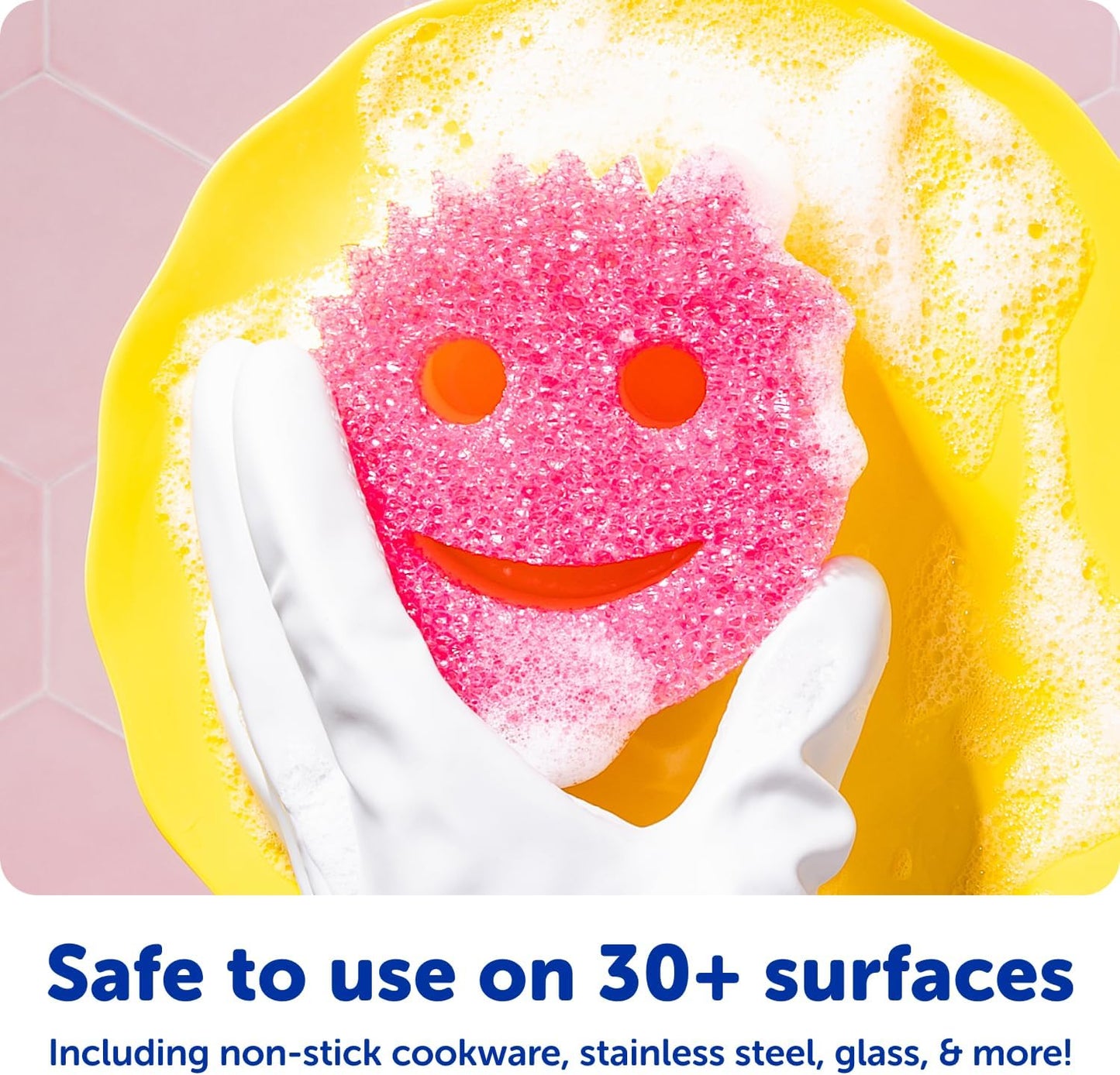 Scrub Mommy Kitchen Sponges (6) + Daddy Caddy Sponge Holder - Scratch-Free Cleaning Sponges for Dishes & Dish Scrub for Multipurpose Cleaning - BPA Free Polymer Foam - Stain & Odor Resistant (7 Count)