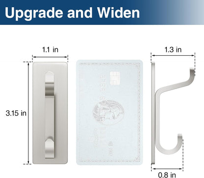 pickpiff Wall Hooks for Coat and Towel: 13LB Strong Adhesive Door Hanger Stick on, White 4 Pack