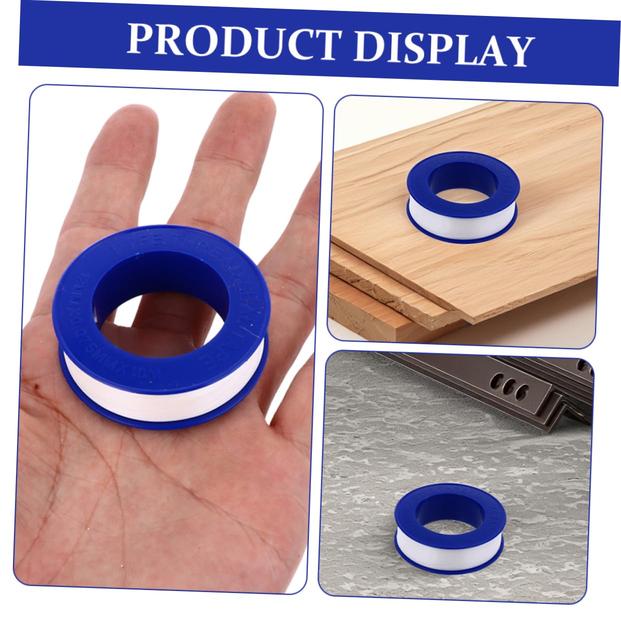 GLEAVI 12rolls PTFE Plumbers Tape High-Temperature Water Leak Sealing Tape for Pipes Faucets and Shower Thin Thread Sealant for Plumbing and Garden Hose Applications