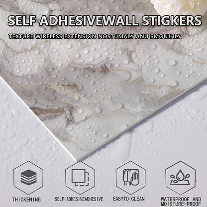 10pcs Peel and Stick Tile Shower Waterproof Marble Tiles Wall Panels, 11.8"x11.8" Self-Adhesive Backsplash Tile, PVC Wall Panels Shower Tiles for Home Bathroom, Kitchen, Living Room Blue
