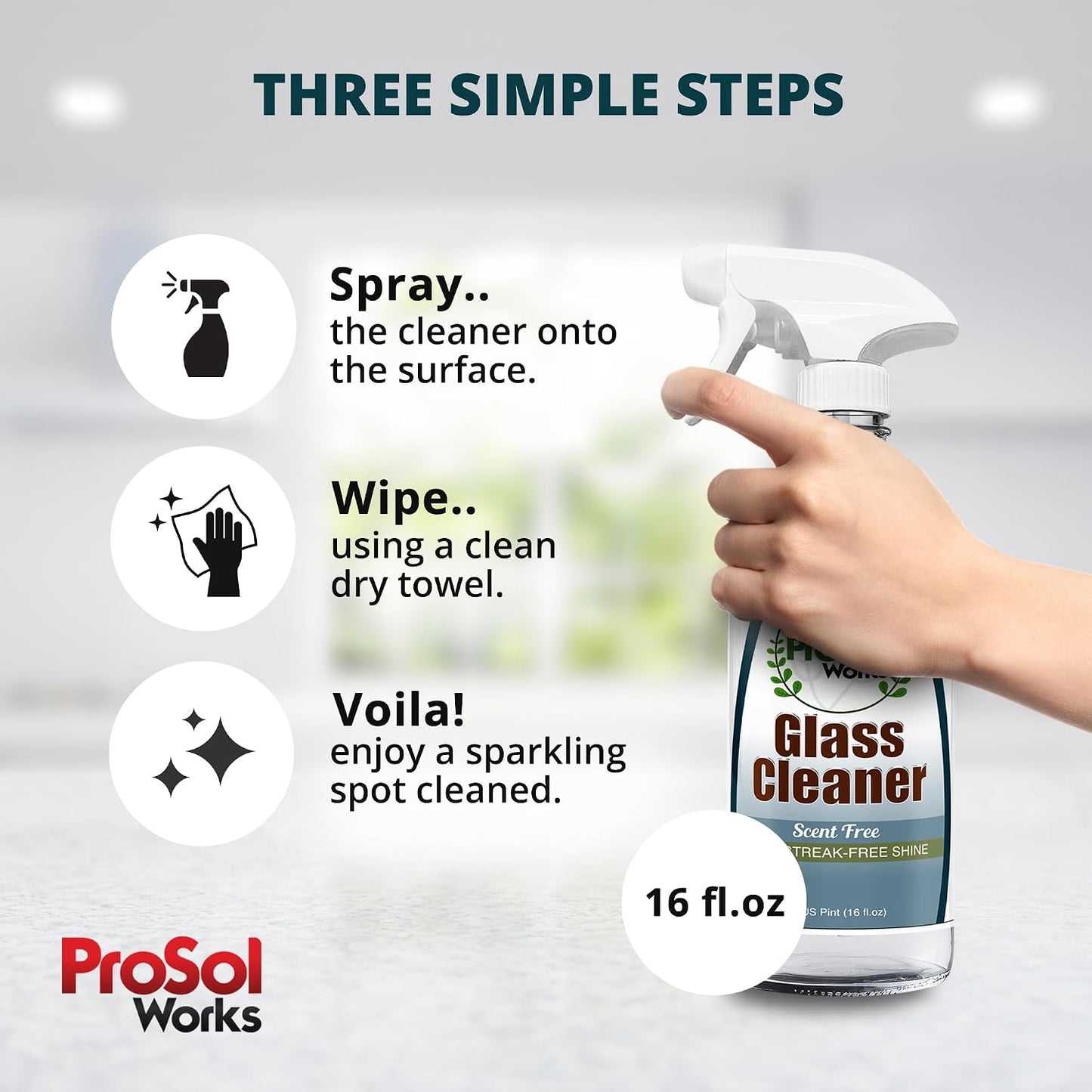 Degreaser Cleaner Heavy Duty Cleaning Spray 16 oz - Kitchen Cleaner for Stubborn Splatters, Stove Top, Grill, Drip Pans, & Oven Cleaner - Safe on All Surfaces - Fresh Scent