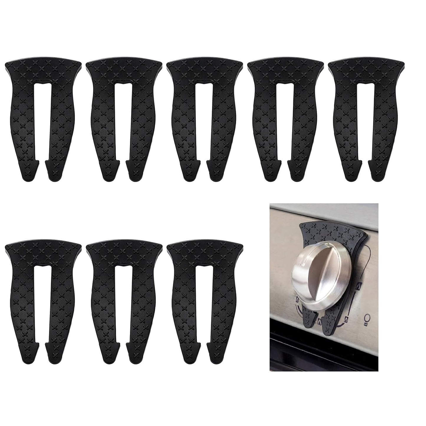 Zhehao 8 Pcs Gas Stove Knob Locks Stove Knob Safety Covers Silicone Child Proof Oven Locks for Kitchen Prevent Accidental Touch Child Pets Safety