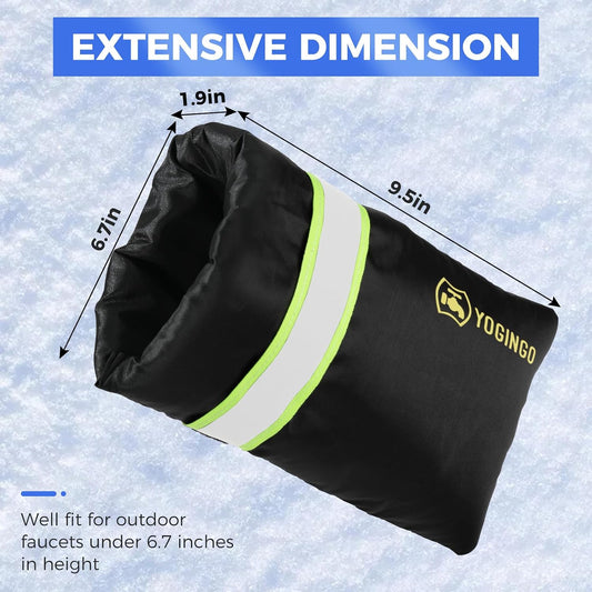 Outdoor Faucet Covers for Winter Freeze Protection, Hose Bib Covers for Winter, Water Spigot Cover Winter Insulated, 2 Pack 6.7" x 9.5" Pipe Insulation Cover Socks Outside Faucet Freeze Protector Blue
