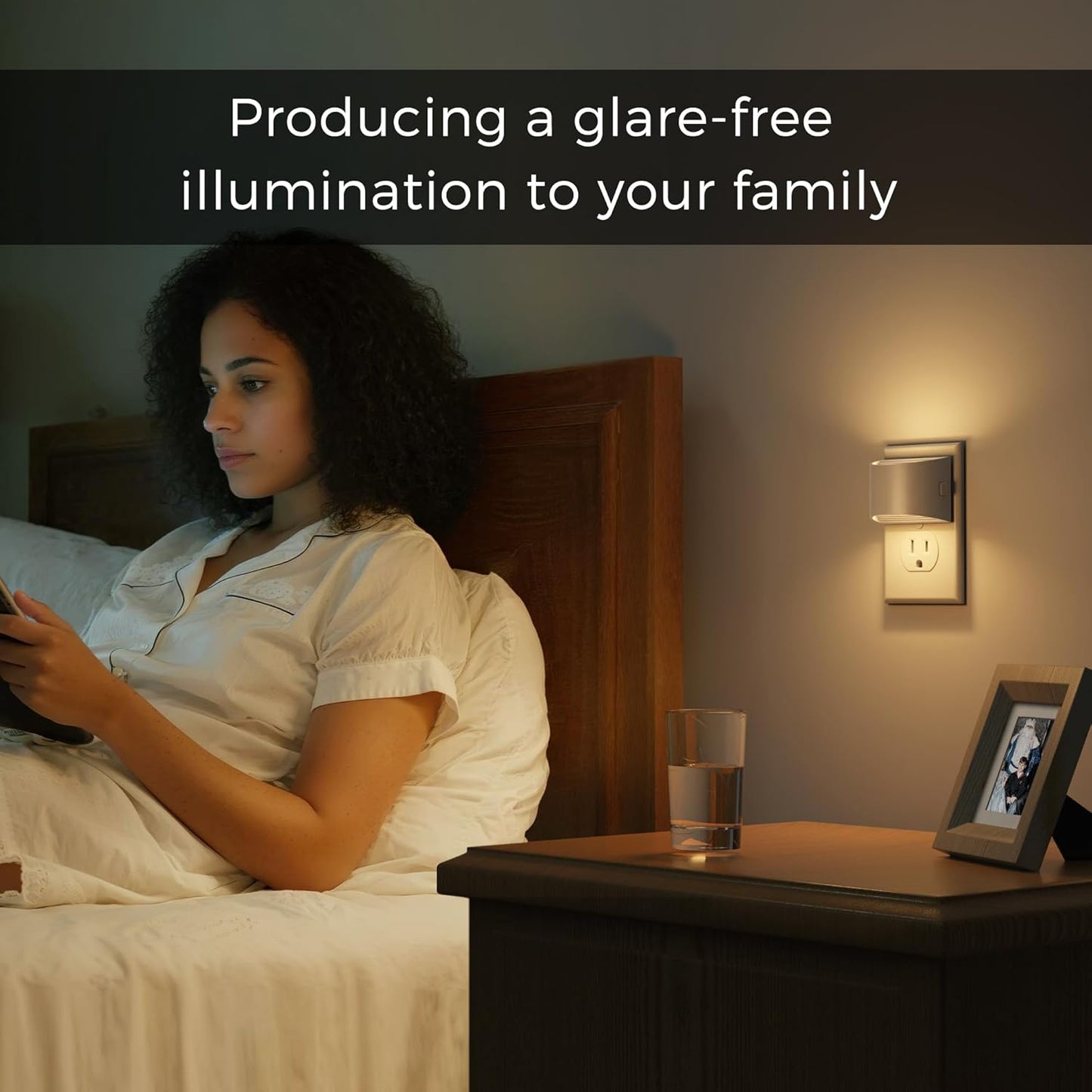 L LOHAS LED Night Lights Plug into Wall 2 Pack, Dusk to Dawn Sensor Nightlight, Brightness Adjustable, 3000K Soft White