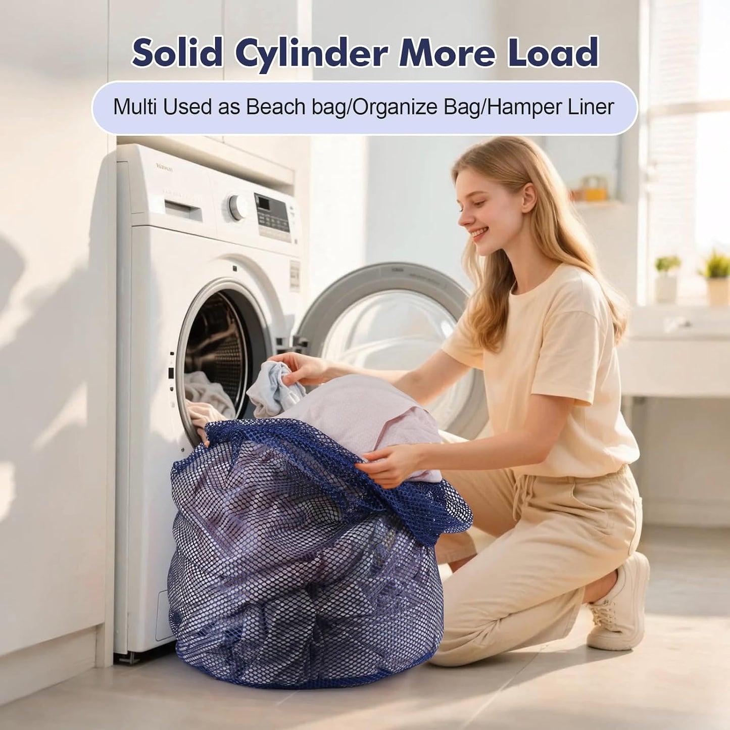 3 Pack XXL Mesh Laundry Bags for Delicates, Extra Large Laundry Wash Bags for Clothes,Bed Linen,Toys with Drawstring Closure Sturdy(3 XXLarge 28 x 26 Inches)