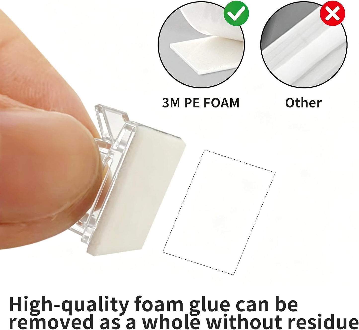 10 Pack Adhesive Cable Clips for Cord Management, Small Wire Holders for Desk Wall Car, Strong Sticky Cable Organizer for Phone Charger, USB, TV, Ethernet & More (10, Clear)