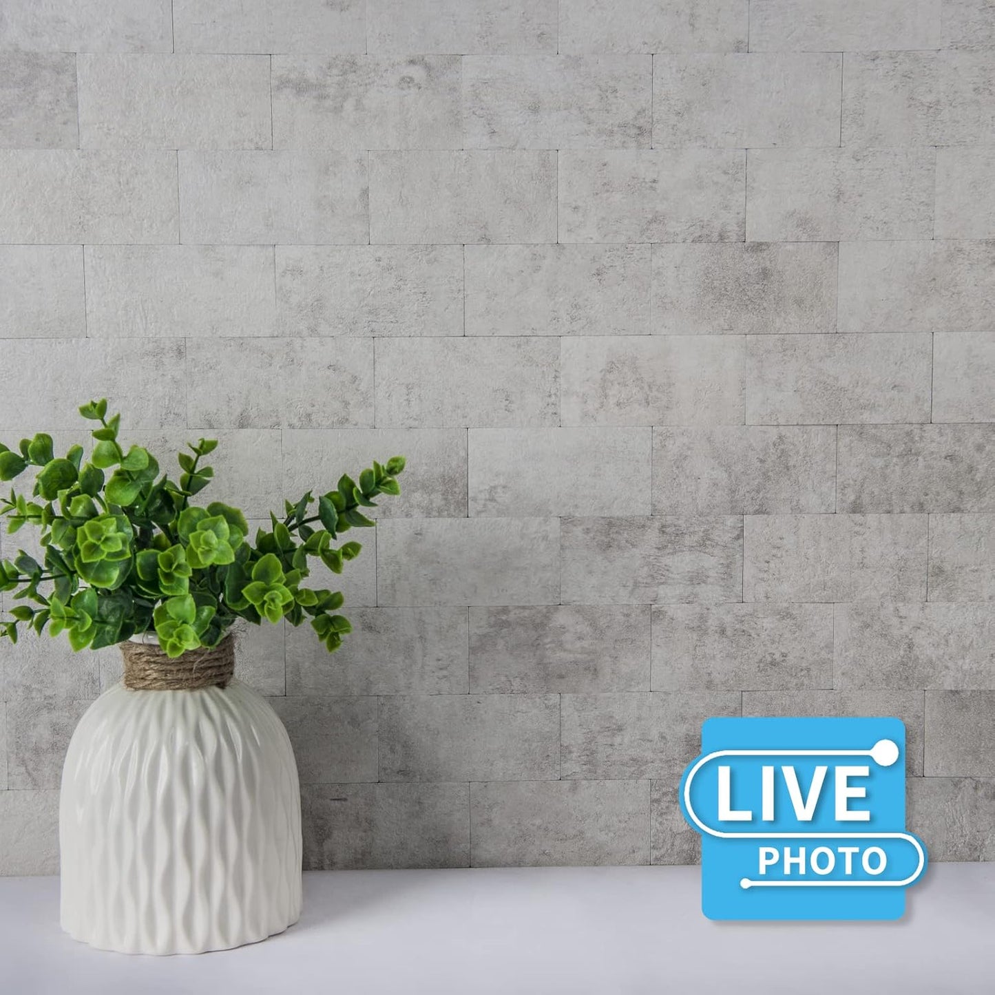 Art3d 10-Pack Peel and Stick Wall Tile for Backsplash, Stick on Stone Tile for Kitchen Bathroom Fireplace Vanitity in Stone Beige