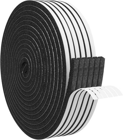 DGSL Foam Insulation Tape, 1/2In x 1/4In x 33Ft Weather Stripping Door Seal Strip for Doors and Windows,Sliding Door,Sound Proof Soundproofing Door Seal,Weatherstrip,Air Conditioning Seal Strip