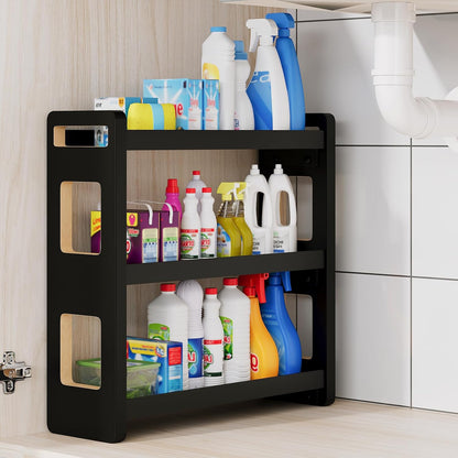Bathroom Counter Organizer,Bathroom Counter Shelf,Bathroom Organizers,Under Sink Organizer,Cologne Organizer For Men,Colognes Stand,Cologne Cabinet,Vanity Shelf(Black 2 Tier)