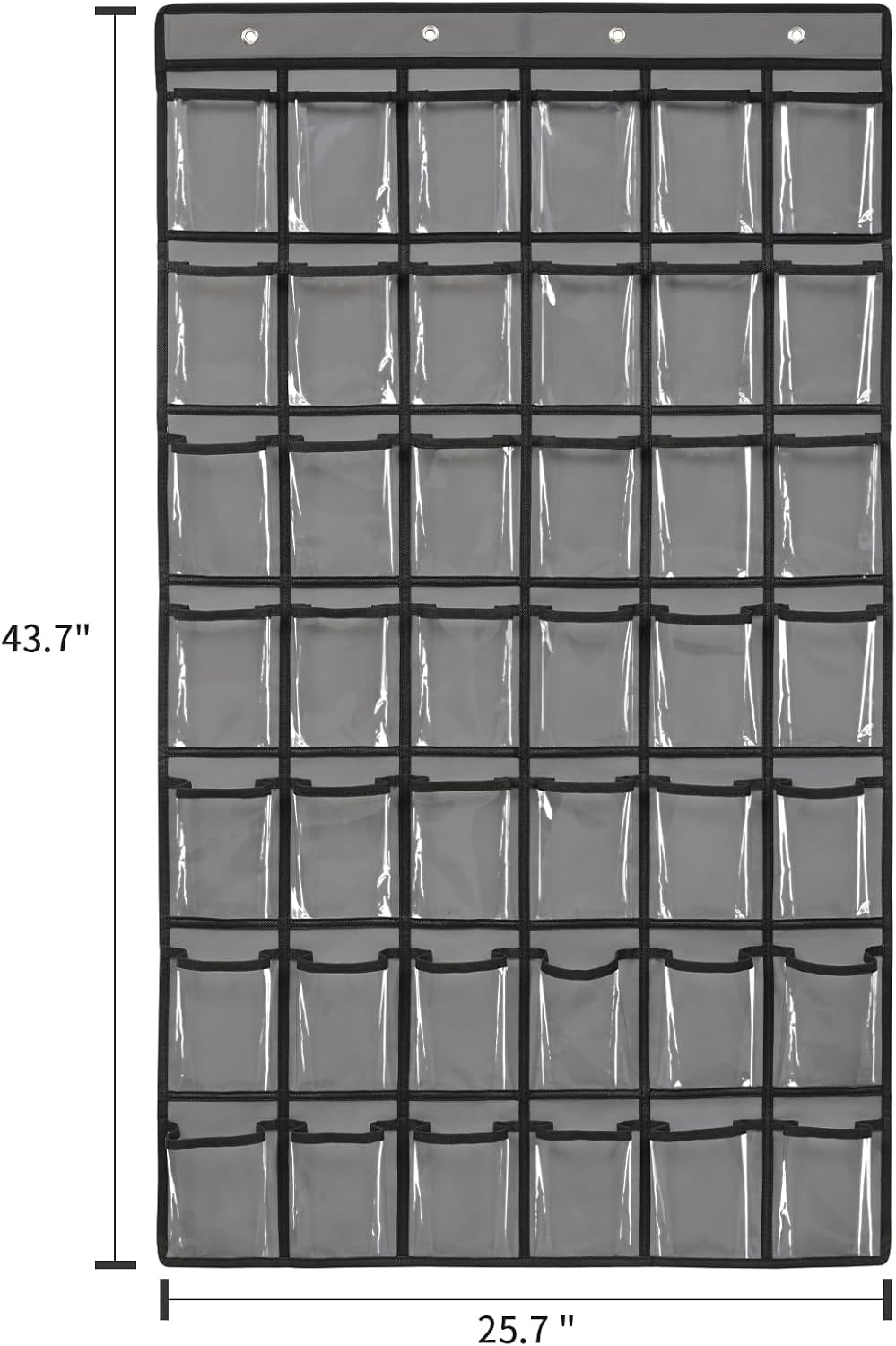 SAVERHO 36 Clear Pockets Classroom Pocket Chart for Cell Phone and Calculator Holder, Door Hanging Pocket Chart for Classroom Phone Holder with Number Sticker and Hooks (Blue)