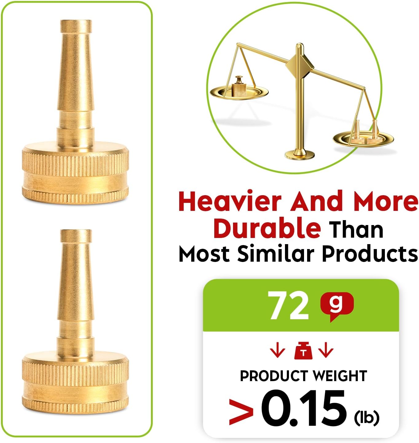 Metal Heavy Duty Water Spray Nozzle with 9 Adjustable Watering Patterns, Garden Hose Nozzle Sprayer for Watering Lawn and Garden,car Washing, Pets.